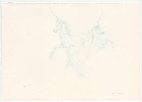 HQ18-CS11439D Sky Blue Licorne Horses